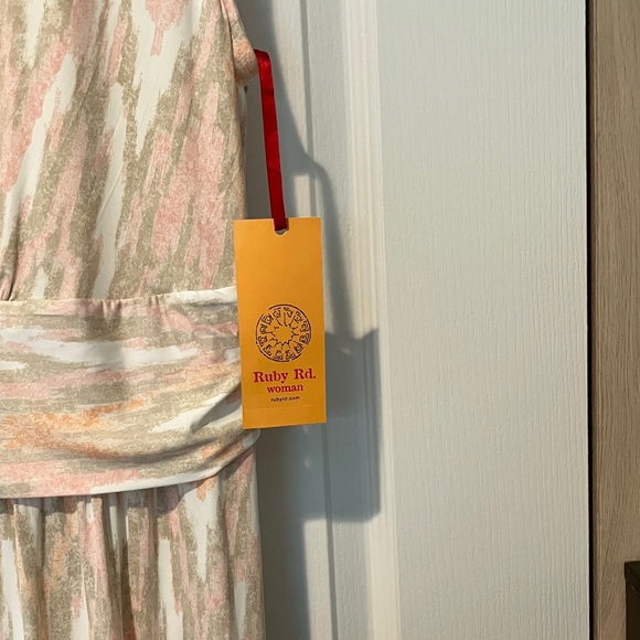 Ruby Rd. Pink and Cream Patterned Dress - Picture 4 of 6